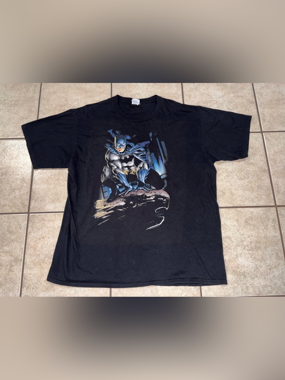 Batman Gargoyle Graphic XL Black Men's T-Shirt